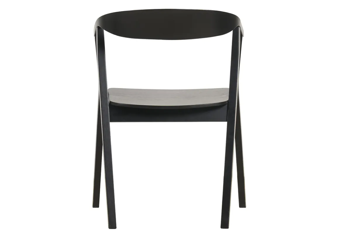 Miliboo Schwarze Design-Stühle aus Holz (2er- Set) BAHIA* Design-stühle