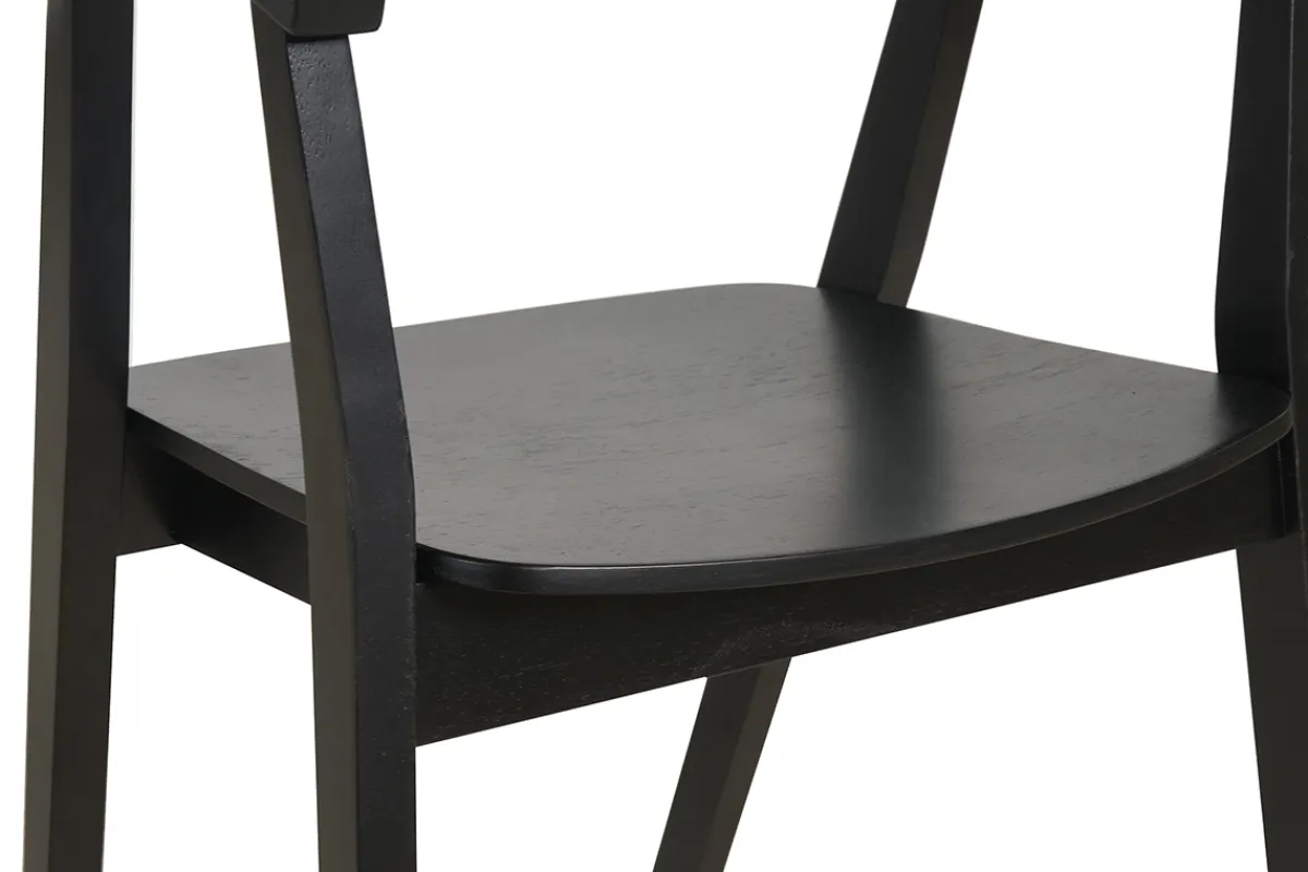 Miliboo Schwarze Design-Stühle aus Holz (2er- Set) BAHIA* Design-stühle