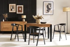 Miliboo Schwarze Design-Stühle aus Holz (2er- Set) BAHIA* Design-stühle