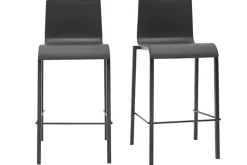 Miliboo Schwarze stapelbare Designer-Barhocker H65 cm (2er-Satz) KUPA* Barhocker