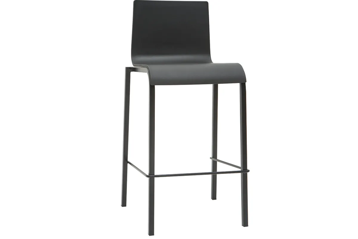 Miliboo Schwarze stapelbare Designer-Barhocker H65 cm (2er-Satz) KUPA* Barhocker