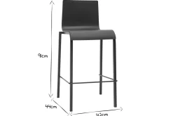 Miliboo Schwarze stapelbare Designer-Barhocker H65 cm (2er-Satz) KUPA* Barhocker
