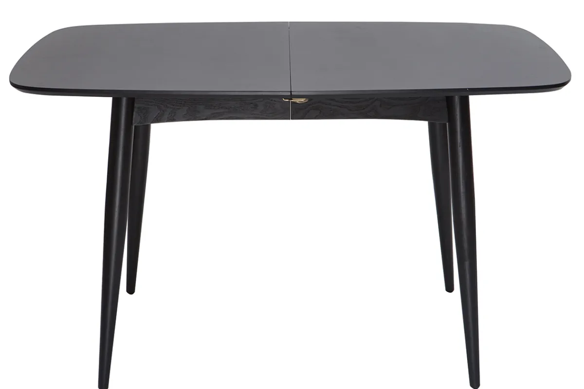 Miliboo Schwarzer ausziehbarer Tisch 130-160 cm NORDECO* Ausziehtische