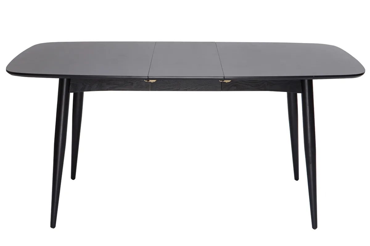 Miliboo Schwarzer ausziehbarer Tisch 130-160 cm NORDECO* Ausziehtische