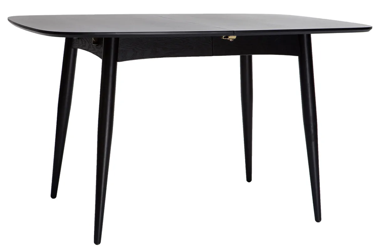 Miliboo Schwarzer ausziehbarer Tisch 130-160 cm NORDECO* Ausziehtische