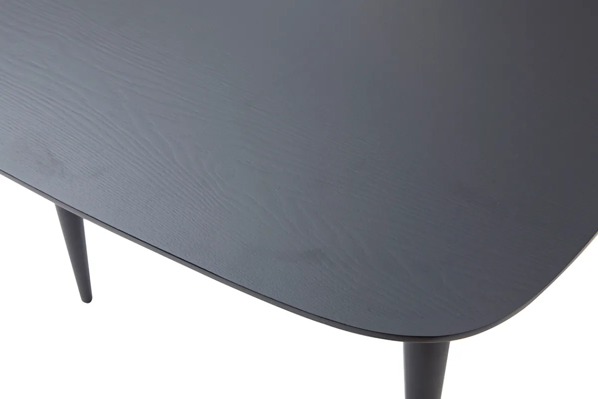 Miliboo Schwarzer ausziehbarer Tisch 130-160 cm NORDECO* Ausziehtische