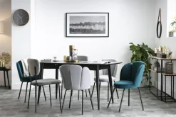 Miliboo Schwarzer ausziehbarer Tisch 130-160 cm NORDECO* Ausziehtische