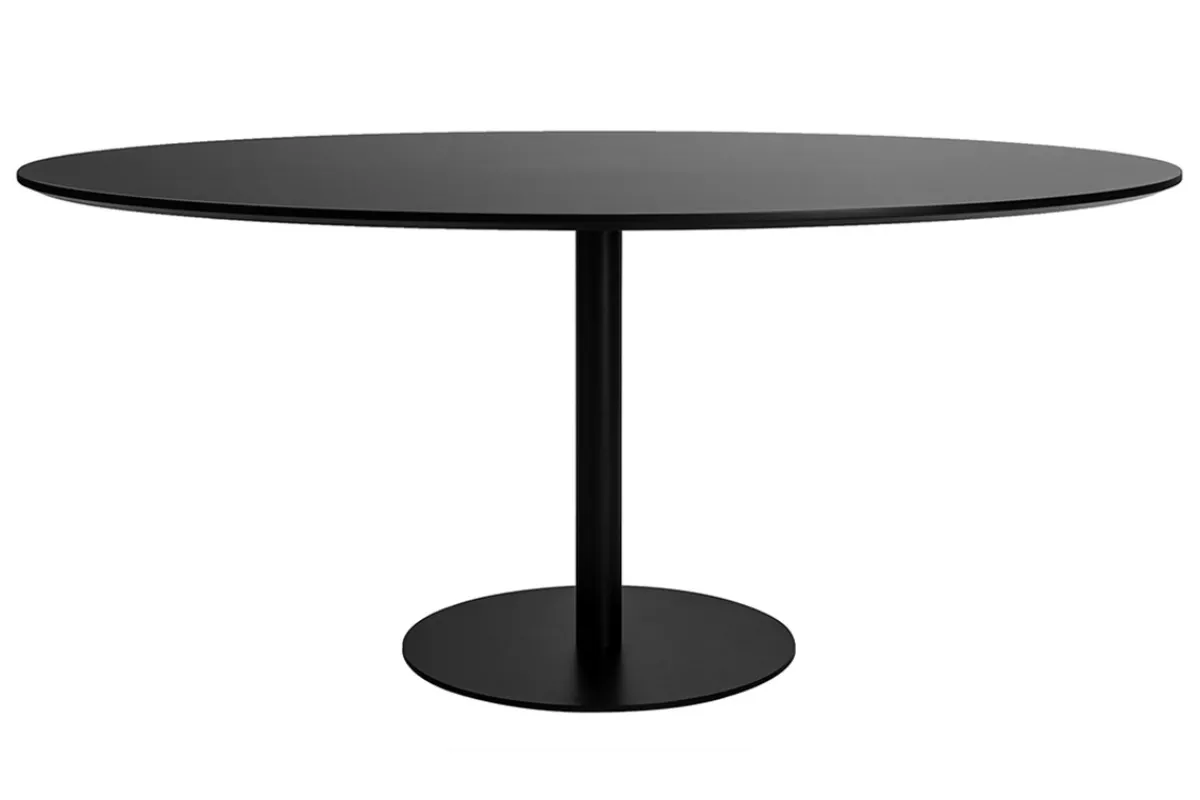 Miliboo Schwarzer ovaler Design-Esstisch B170 cm HALIA* Esstische