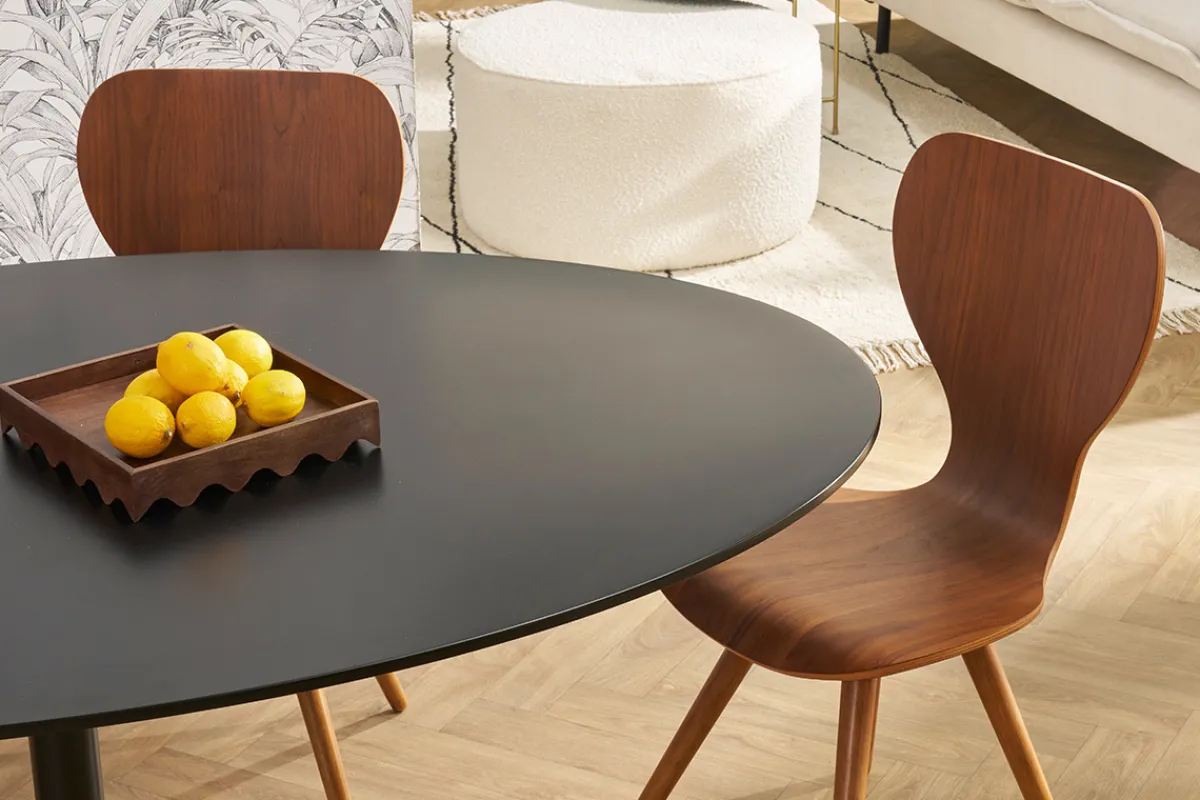 Miliboo Schwarzer ovaler Design-Esstisch B170 cm HALIA* Esstische