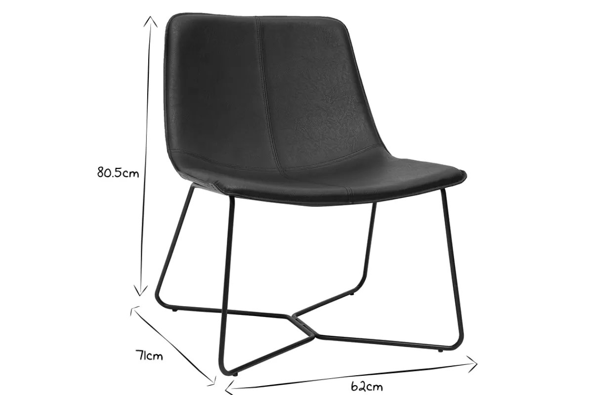 Miliboo Schwarzer Sessel SANTI* Design-sessel|Sessel
