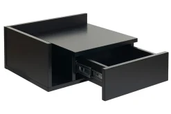 Miliboo Schwarzer Wand-Nachttisch mit Schublade B40 cm NASTY* Nachttische