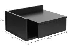 Miliboo Schwarzer Wand-Nachttisch mit Schublade B40 cm NASTY* Nachttische