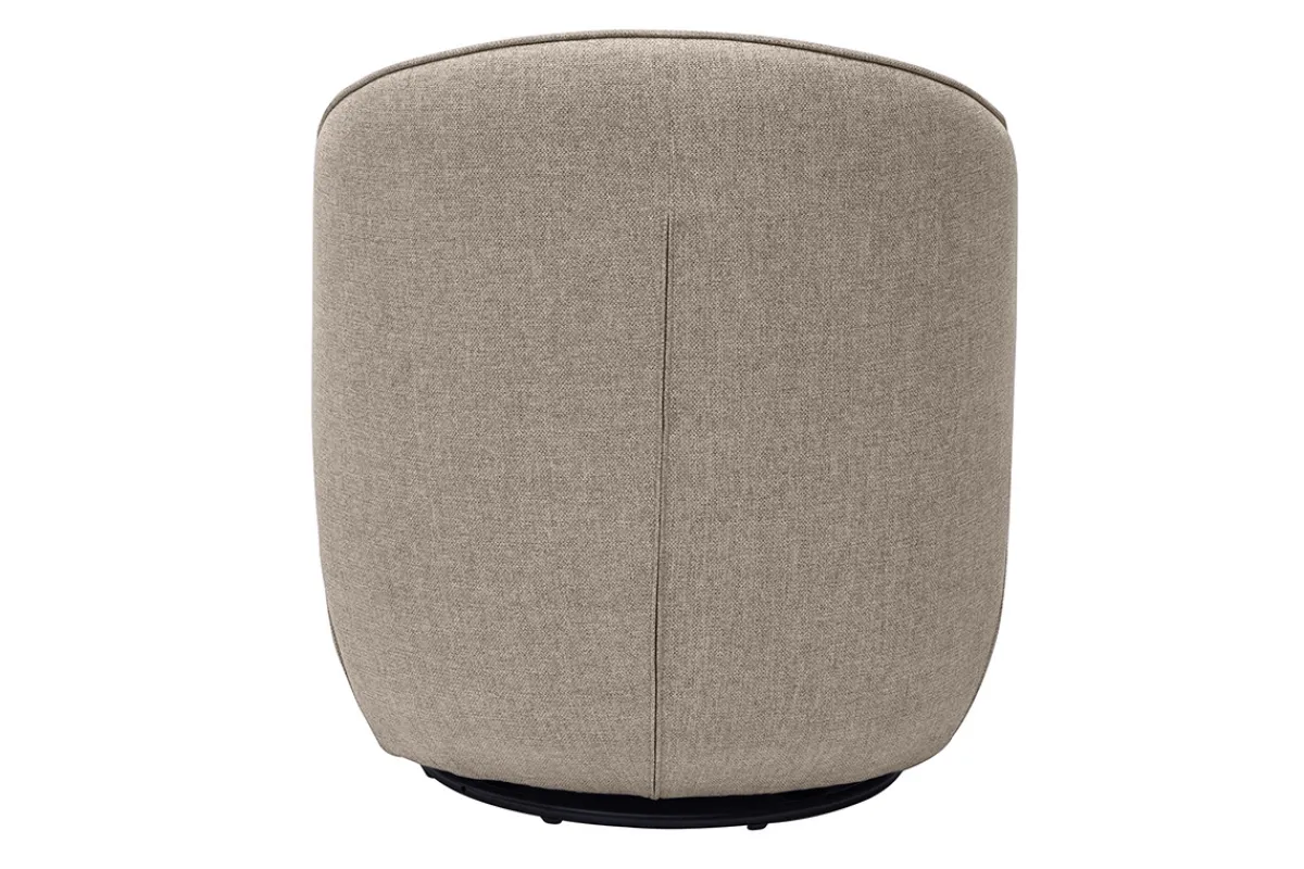 Miliboo Schwenksessel im trendigen Design aus taupefarbenem strukturiertem Samteffektstoff AMBER* Design-sessel|Sessel