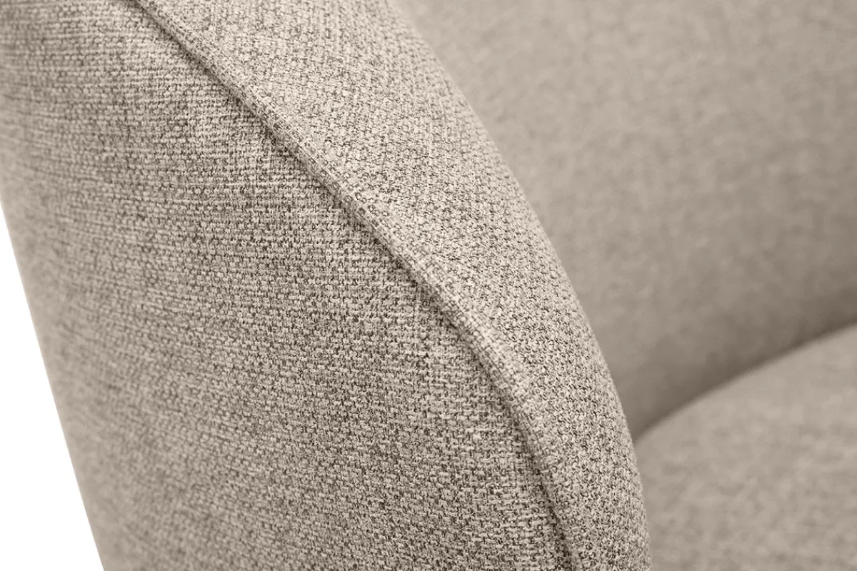 Miliboo Schwenksessel im trendigen Design aus taupefarbenem strukturiertem Samteffektstoff AMBER* Design-sessel|Sessel