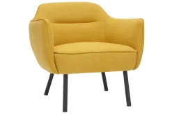 Miliboo Senfgelber Designer-Stoffsessel mit Samteffekt LAURENS* Design-sessel|Sessel