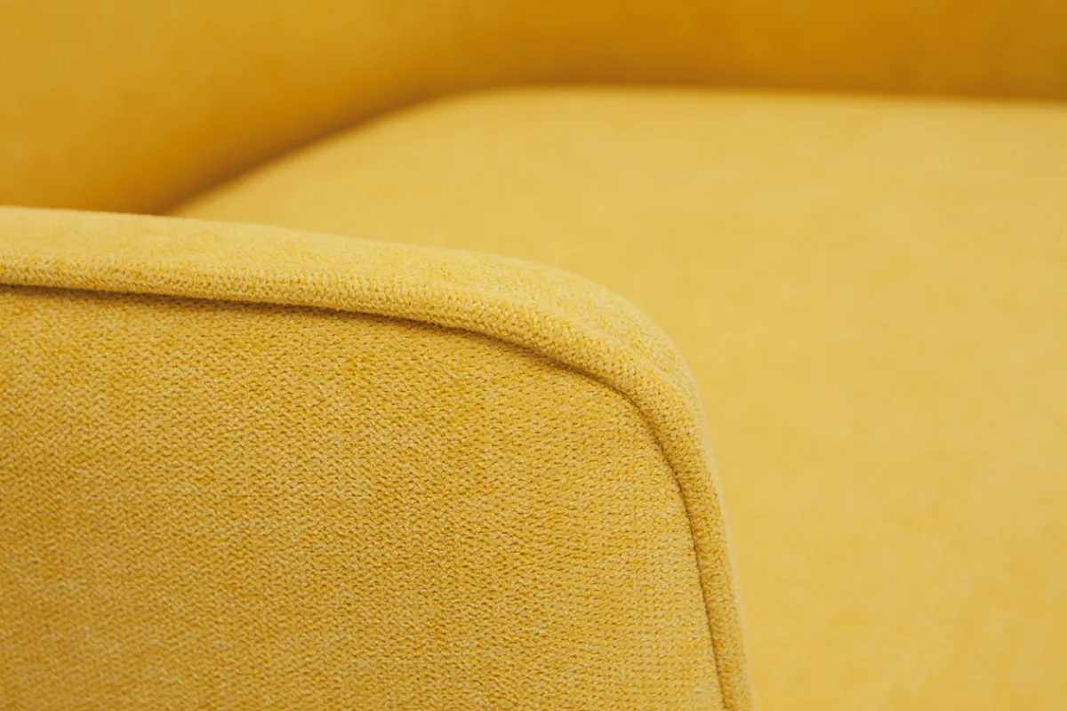 Miliboo Senfgelber Designer-Stoffsessel mit Samteffekt LAURENS* Design-sessel|Sessel