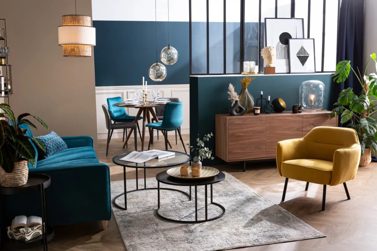 Miliboo Senfgelber Designer-Stoffsessel mit Samteffekt LAURENS* Design-sessel|Sessel