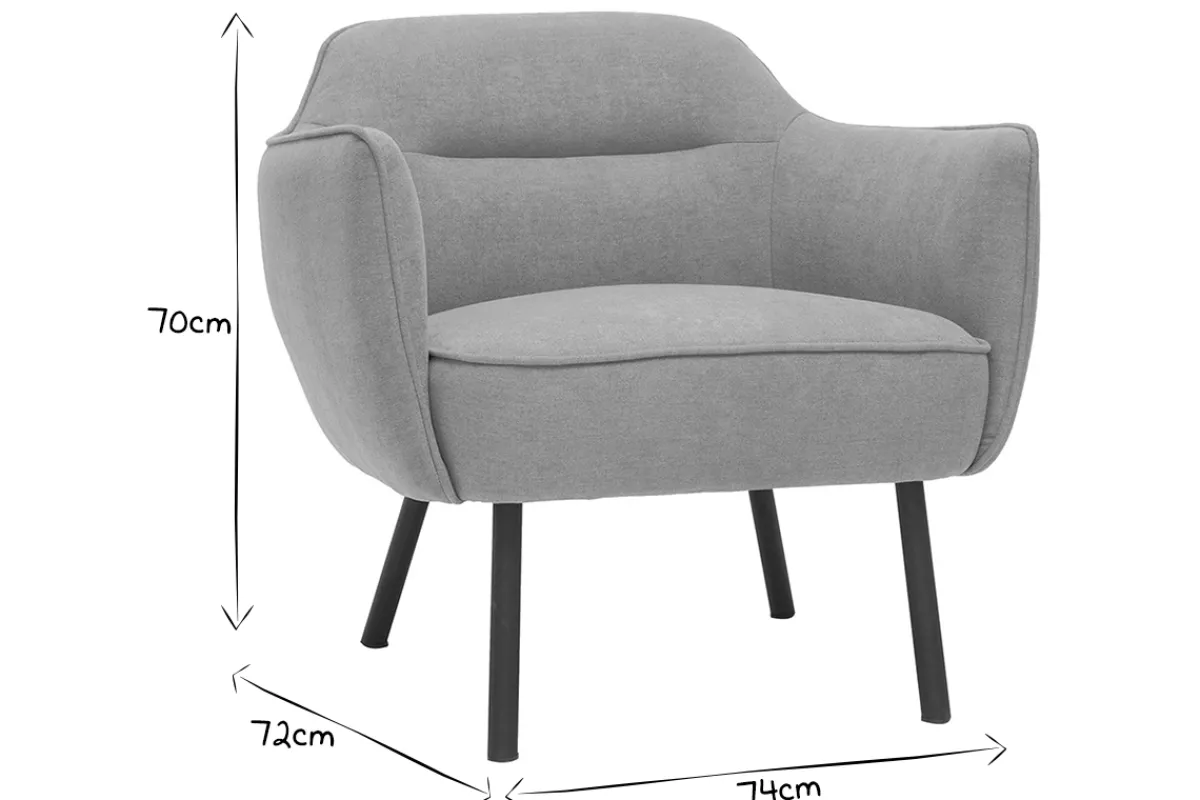 Miliboo Senfgelber Designer-Stoffsessel mit Samteffekt LAURENS* Design-sessel|Sessel