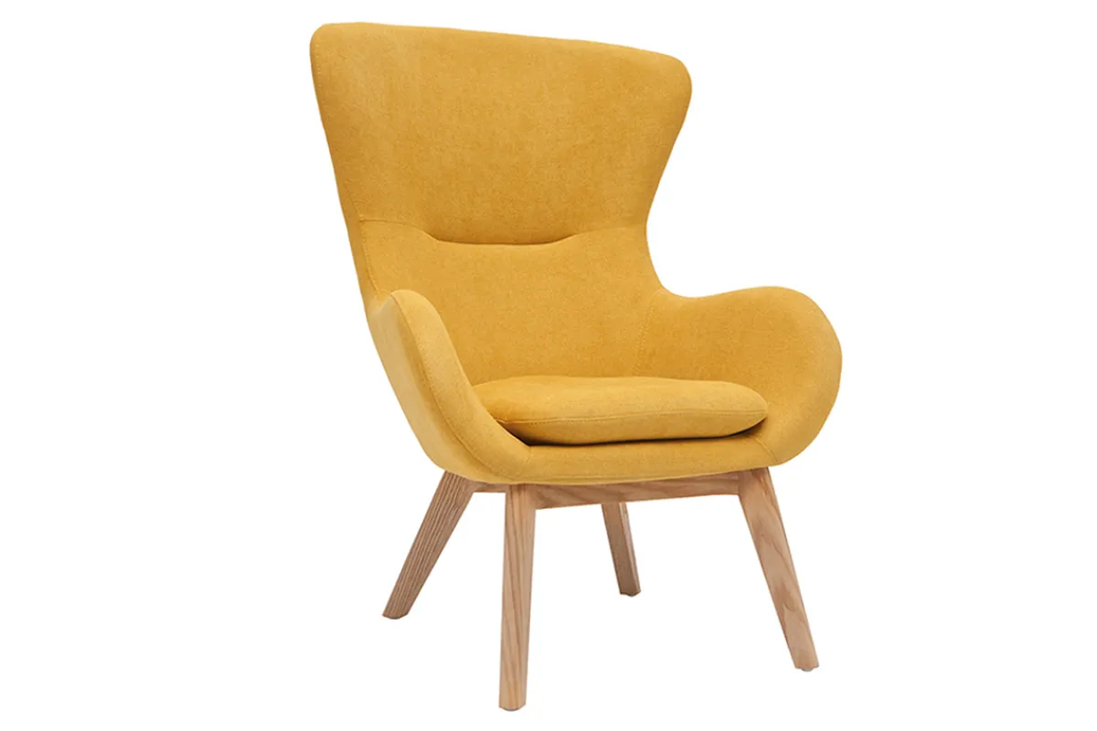 Miliboo Senfgelber Samtsessel ESKUA* Design-sessel|Sessel