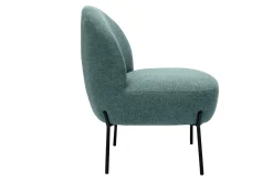 Miliboo Sessel aus graugrünem Stoff und schwarzem Metall BELEY* Design-sessel|Sessel