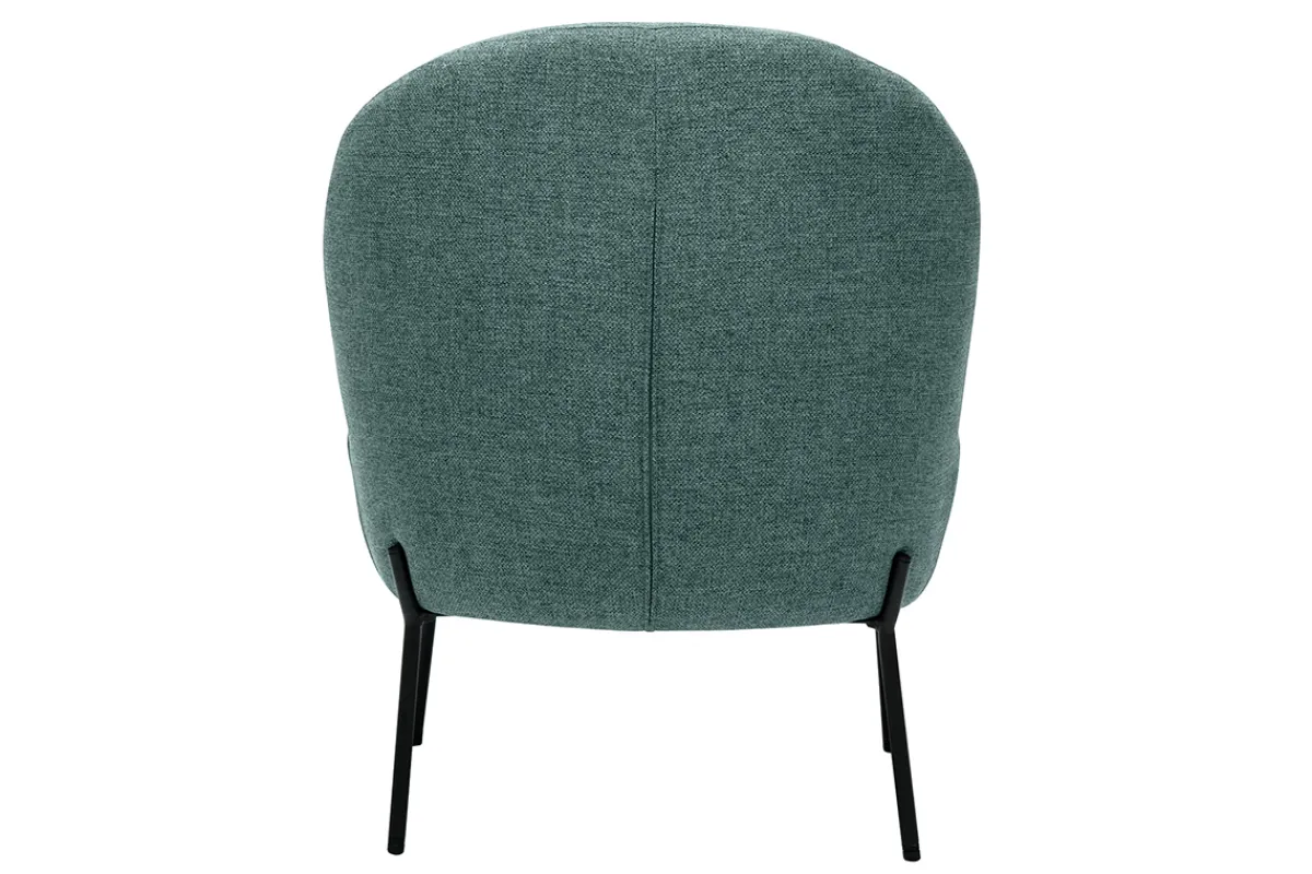 Miliboo Sessel aus graugrünem Stoff und schwarzem Metall BELEY* Design-sessel|Sessel