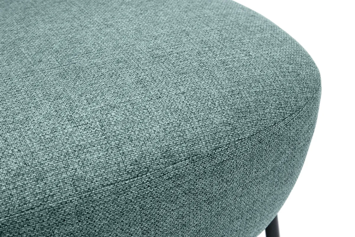 Miliboo Sessel aus graugrünem Stoff und schwarzem Metall BELEY* Design-sessel|Sessel