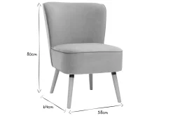 Miliboo Sessel aus hellgrauem Samtstoff und hellem Holz KAHLO* Design-sessel|Sessel