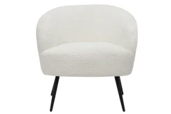 Miliboo Sessel aus Stoff mit Bouclé-Wolleffekt und Metall MAGGIE* Design-sessel|Sessel