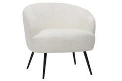 Miliboo Sessel aus Stoff mit Bouclé-Wolleffekt und Metall MAGGIE* Design-sessel|Sessel