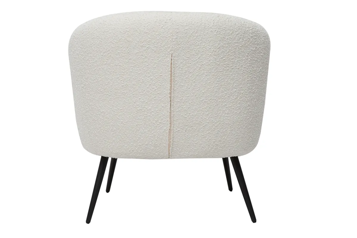 Miliboo Sessel aus Stoff mit Bouclé-Wolleffekt und Metall MAGGIE* Design-sessel|Sessel