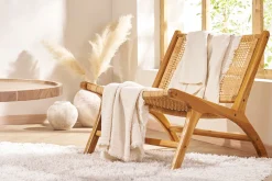 Miliboo Sessel aus Teakholz und naturfarbenem Rattan HAMMA* Design-sessel|Sessel