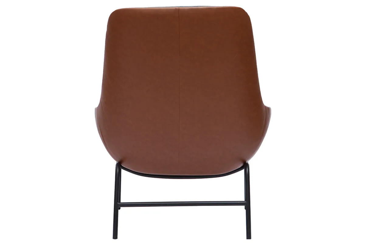 Miliboo Sessel braun mit dunkelgrauen strukturiertem Samtdesign MARCEAU* Design-sessel|Sessel