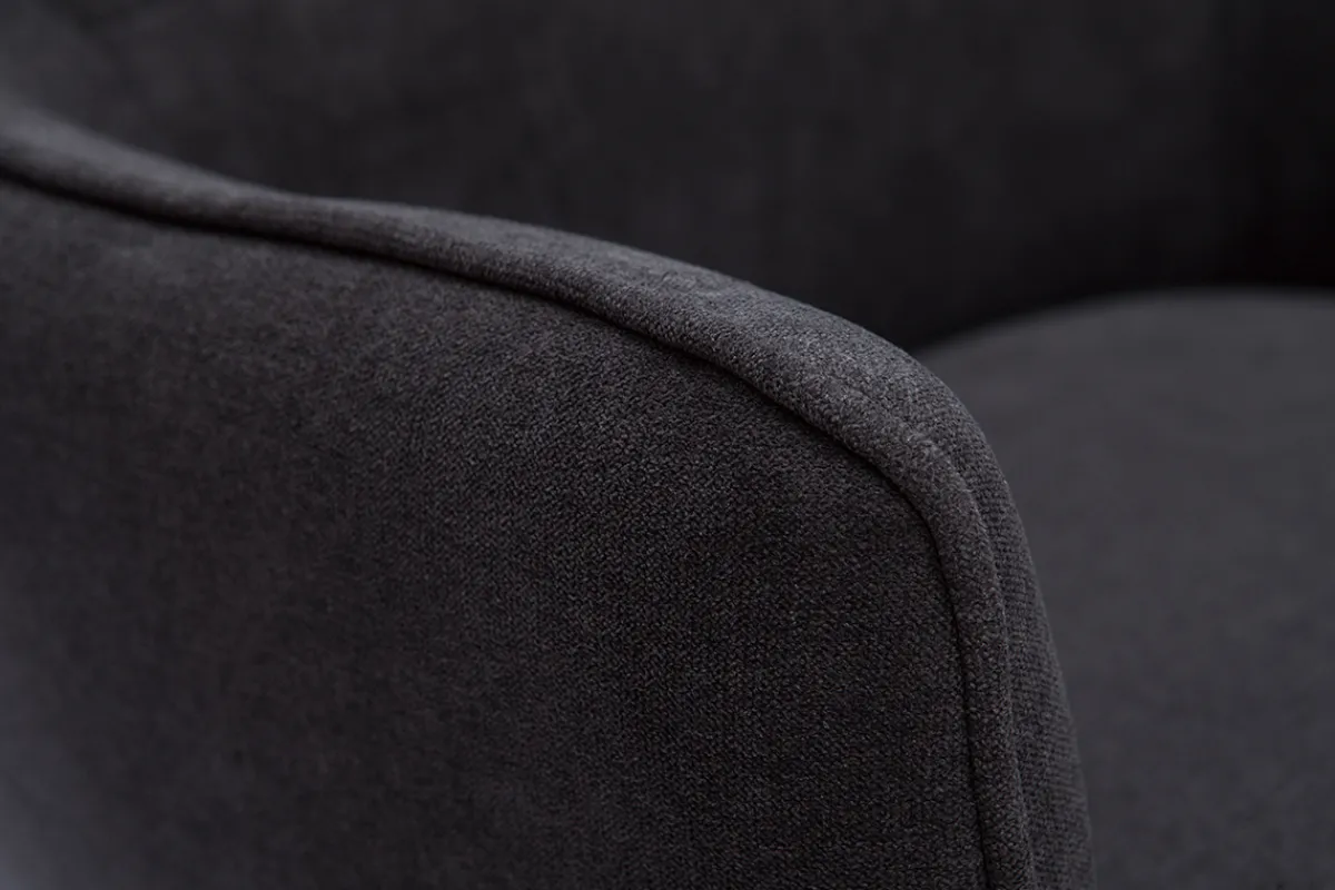 Miliboo Sessel dunkelgrauer Stoff mit Samteffekt LAURENS* Design-sessel|Sessel