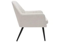 Miliboo Sessel im beigen Samtdesign mit Metallfuß GASTON* Design-sessel|Sessel