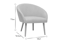 Miliboo Sessel im beigen Samtdesign mit hellen Holzfüßen OLIVIA* Design-sessel|Sessel