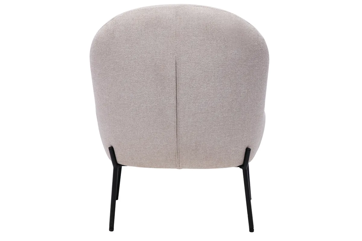 Miliboo Sessel im beigen Samtdesign mit schwarzem Metall BELEY* Design-sessel|Sessel
