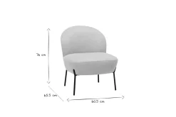 Miliboo Sessel im beigen Samtdesign mit schwarzem Metall BELEY* Design-sessel|Sessel