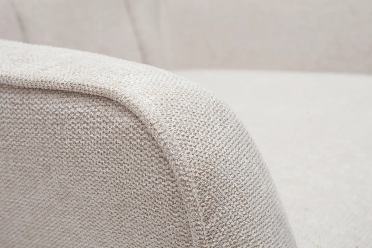 Miliboo Sessel im gemustertem Samtdesign beige Holzfüße AVERY* Design-sessel|Sessel