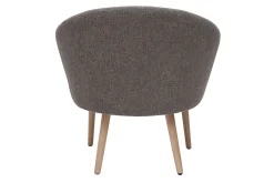 Miliboo Sessel im grauen Samtdesign mit hellen Holzfüßen OLIVIA* Design-sessel|Sessel