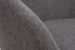 Miliboo Sessel im grauen Samtdesign mit hellen Holzfüßen OLIVIA* Design-sessel|Sessel