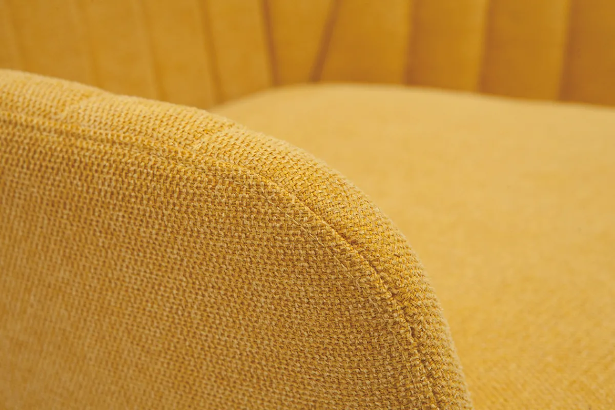 Miliboo Sessel im senfgelbem Samtdesign mit Metallfuß GASTON* Design-sessel|Sessel