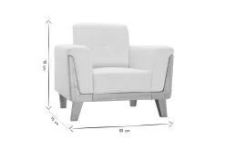 Miliboo Sessel skandinavisch Altweiß Holzbeine FJORD* Design-sessel|Sessel