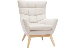 Miliboo Sessel Skandinavisch beige aus Holz BRODY* Design-sessel|Sessel
