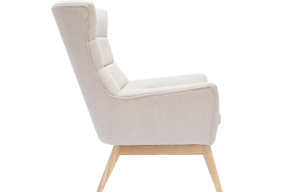 Miliboo Sessel Skandinavisch beige aus Holz BRODY* Design-sessel|Sessel