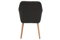 Miliboo Sessel skandinavisch Dunkelgrau und Füße aus Eichenholz ALEYNA* Design-sessel|Design-stühle
