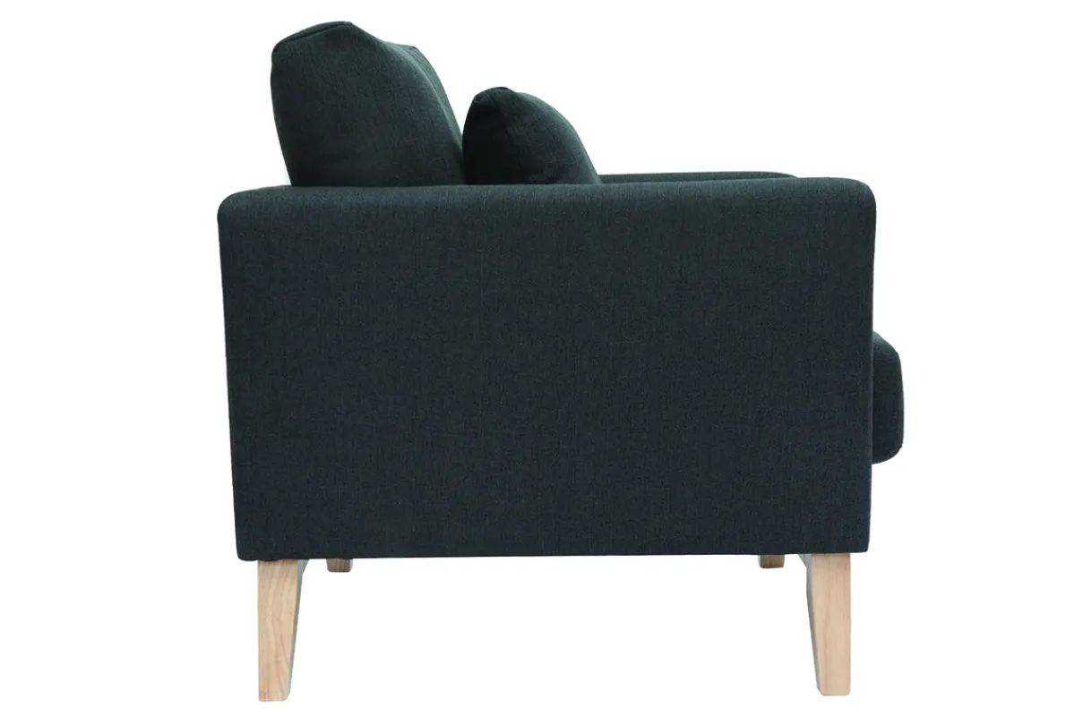 Miliboo Sessel skandinavisch Dunkelgrau Füße aus hellem Holz OSLO* Design-sessel|Sessel