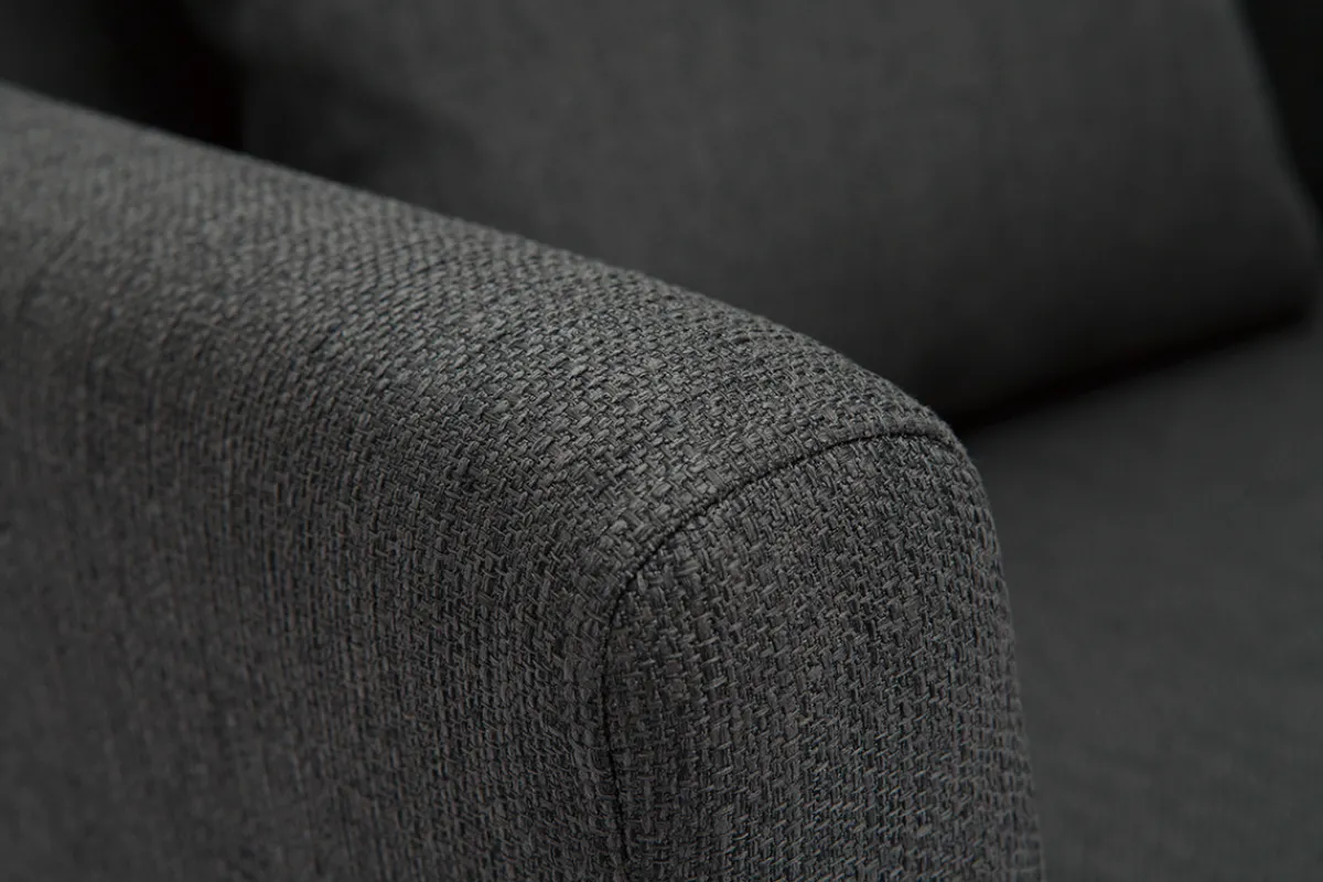 Miliboo Sessel skandinavisch Dunkelgrau Füße aus hellem Holz OSLO* Design-sessel|Sessel