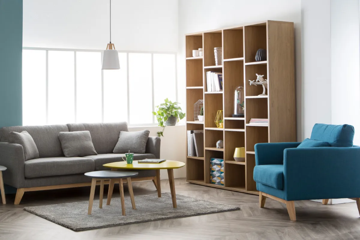 Miliboo Sessel skandinavisch Dunkelgrau Füße aus hellem Holz OSLO* Design-sessel|Sessel