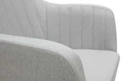 Miliboo Sessel skandinavisch Hellgrau und Füße aus Eichenholz ALEYNA* Design-sessel|Design-stühle