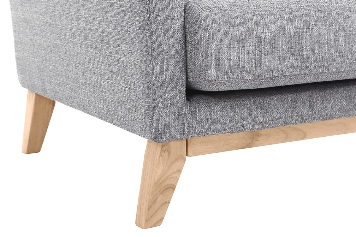 Miliboo Sessel skandinavisch Hellgrau Füße aus hellem Holz OSLO* Design-sessel|Sessel